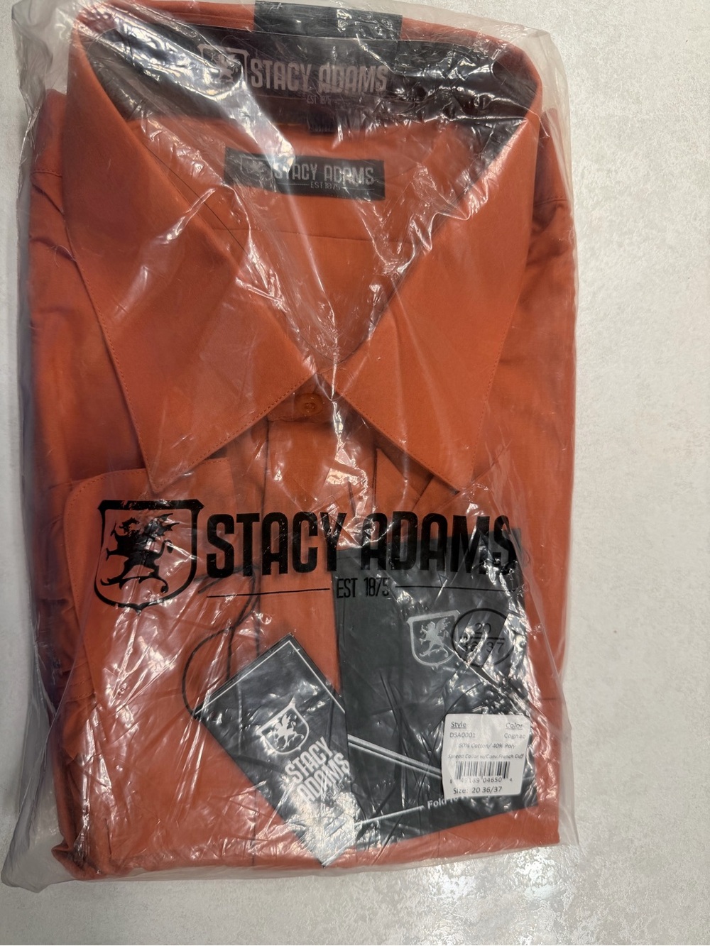 Adams Orange Long-Sleeve Dress Shirt
